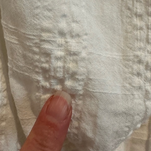 Hurley Women’s White Puff Sleeve Textured Crop Blouse, Size Small - Picture 8 of 8